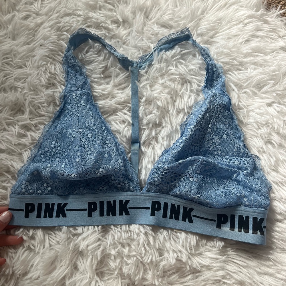 PINK Victoria's Secret Lace Bralette in Blue